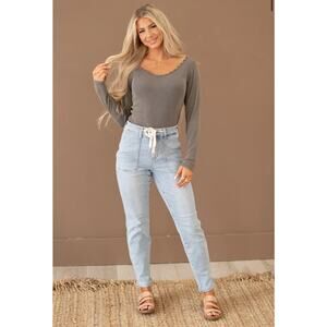 Judy‎ Blue Curvy Saturday Morning High Rise Jogger Boyfriend Jeans Size 13/ 31